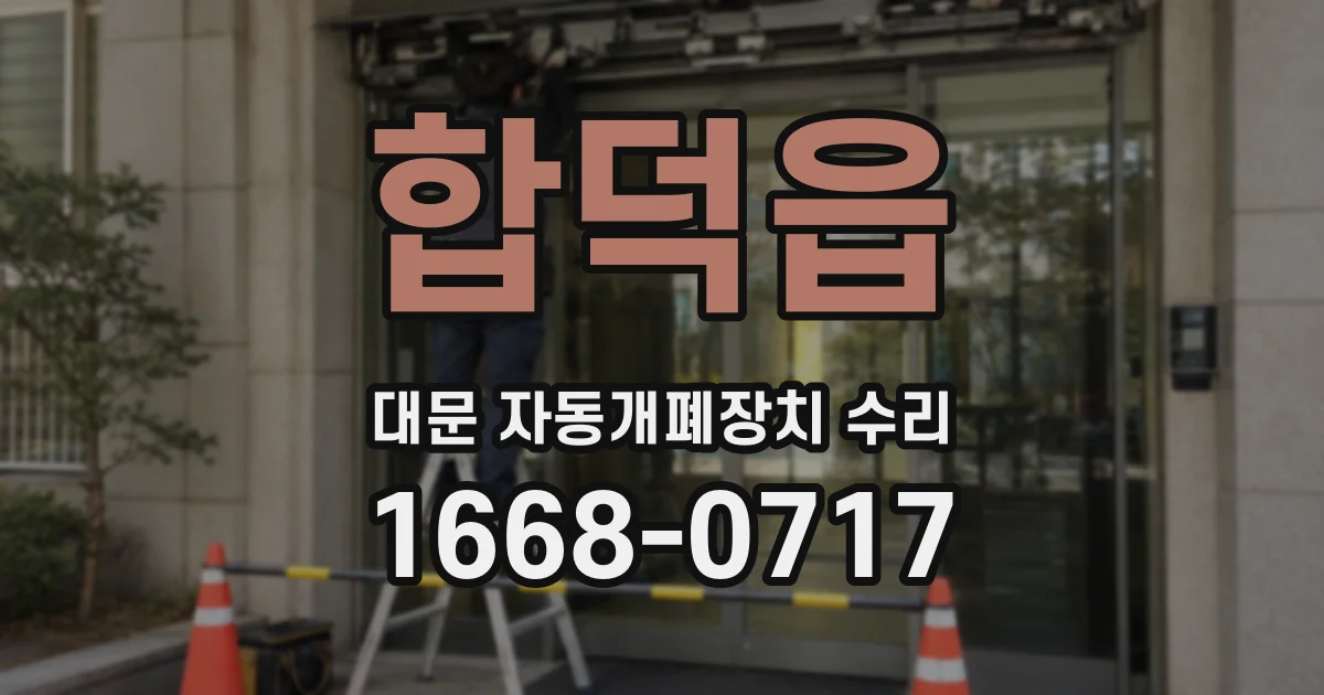 합덕읍 대문 자동개폐장치 수리