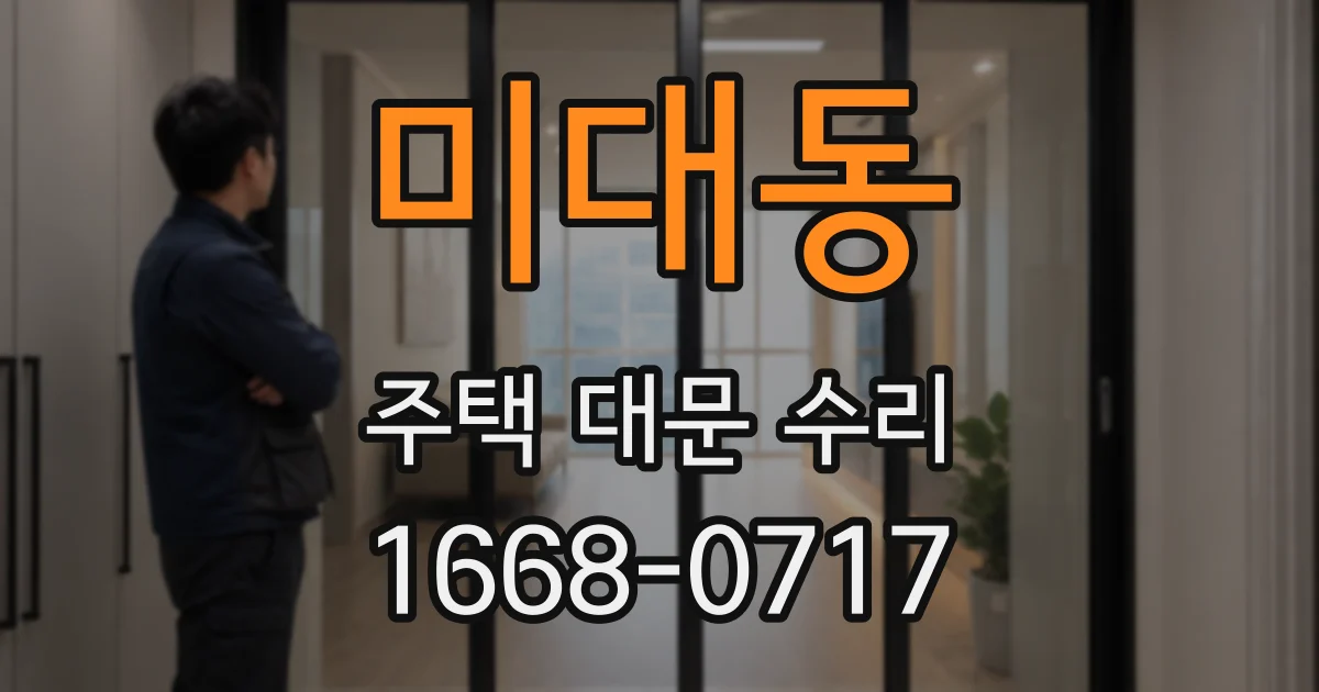 미대동 주택 대문 수리