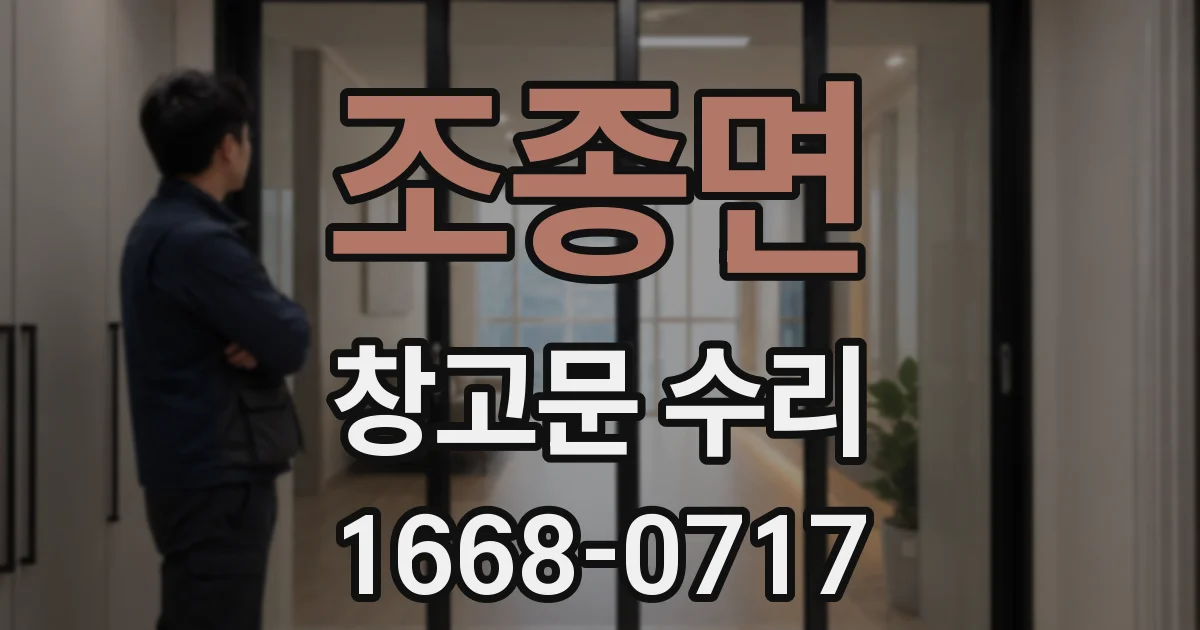 조종면 창고문 수리