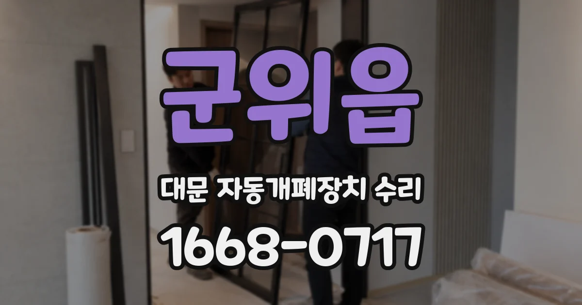 군위읍 대문 자동개폐장치 수리