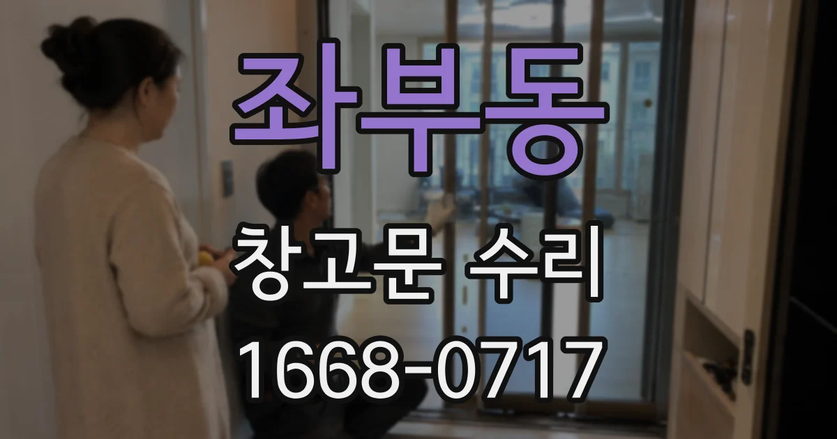 좌부동 창고문 수리