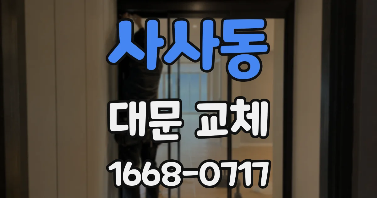 사사동 대문 교체
