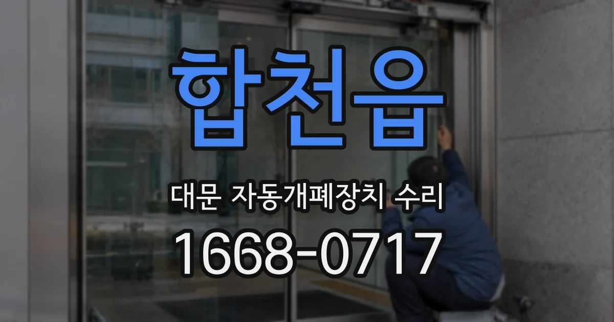합천읍 대문 자동개폐장치 수리