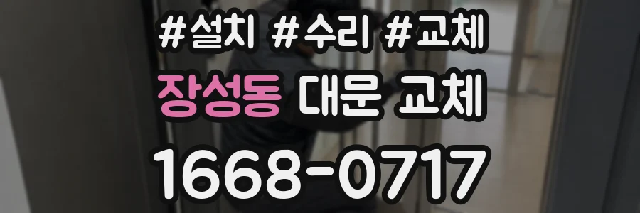 장성동 대문 교체