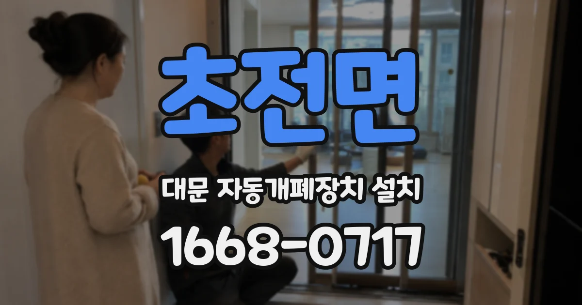 초전면 대문 자동개폐장치 설치