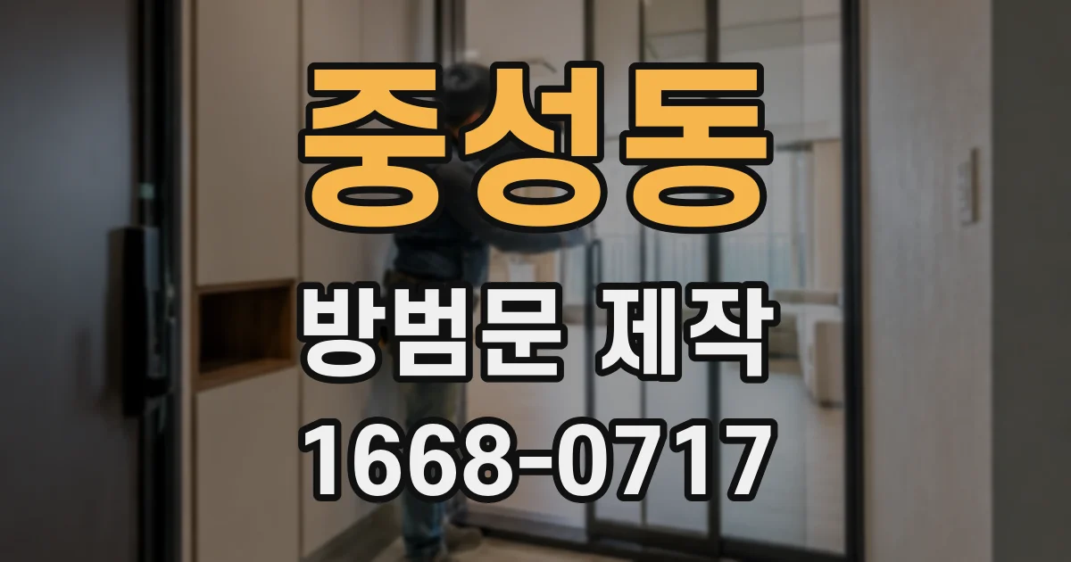 중성동 방범문 제작