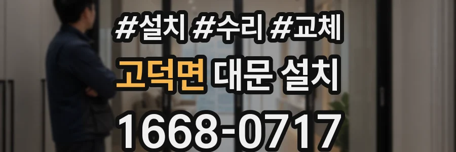 고덕면 대문 설치