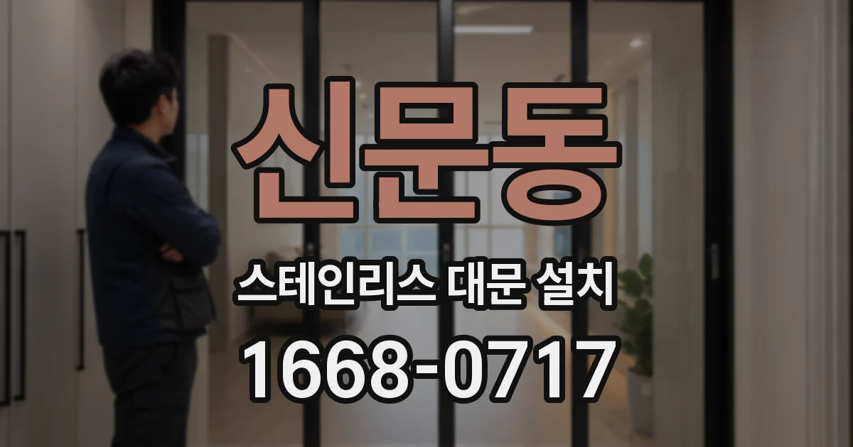 신문동 스테인리스 대문 설치