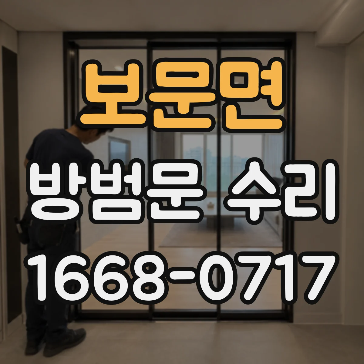 보문면 방범문 수리
