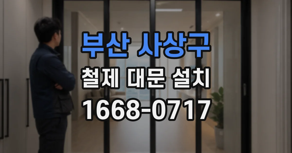부산 사상구 철제 대문 설치