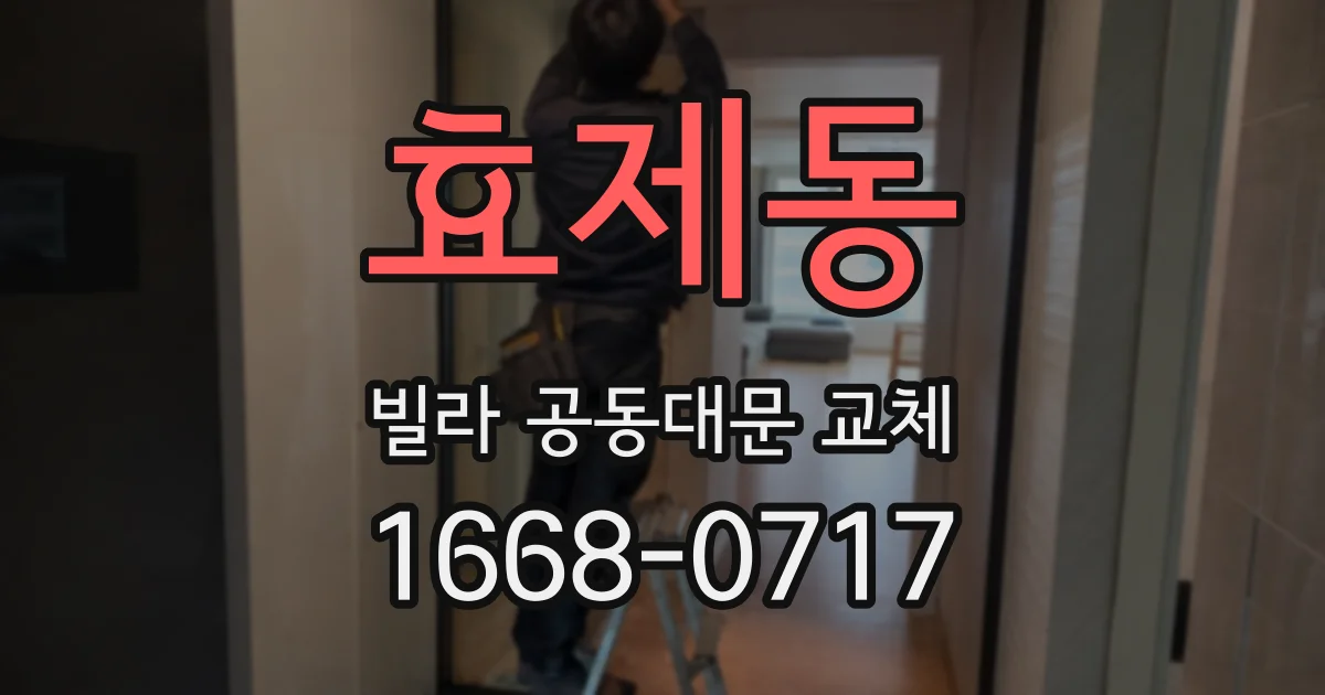 효제동 빌라 공동대문 교체