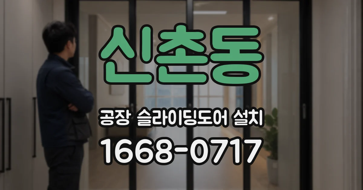 신촌동 공장 슬라이딩도어 설치