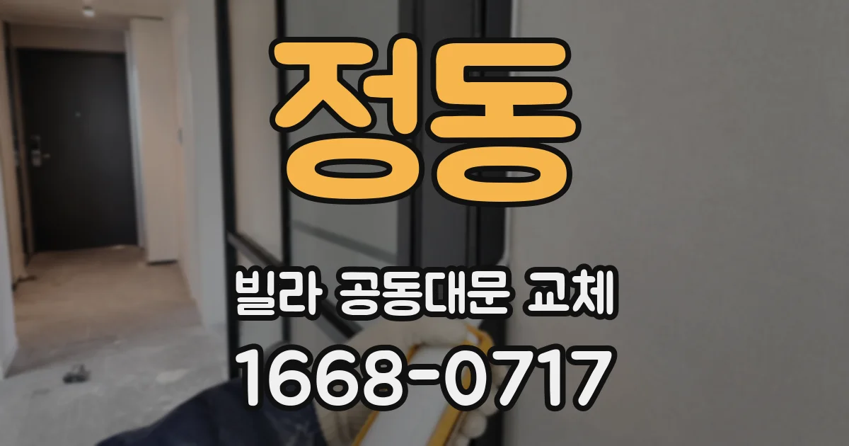 정동 빌라 공동대문 교체