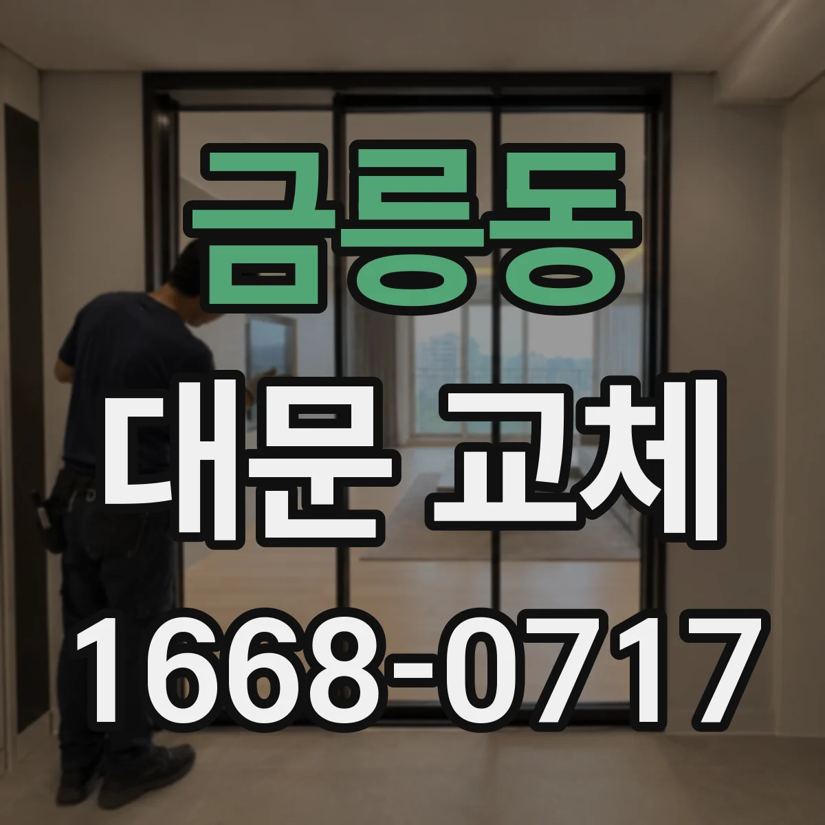 금릉동 대문 교체
