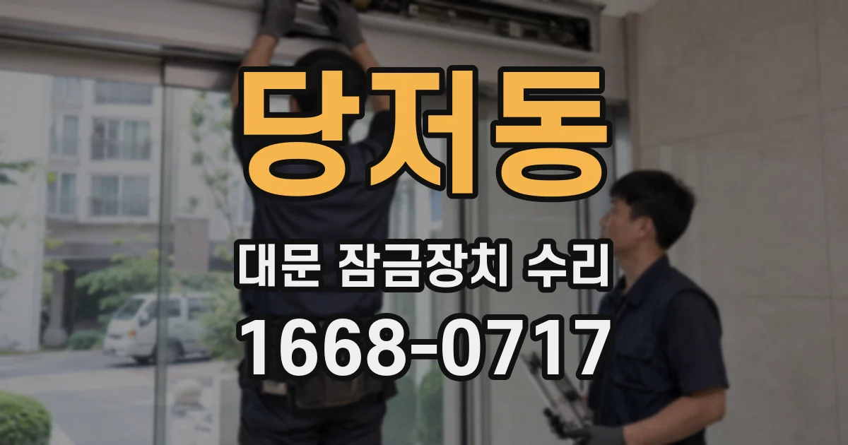 당저동 대문 잠금장치 수리