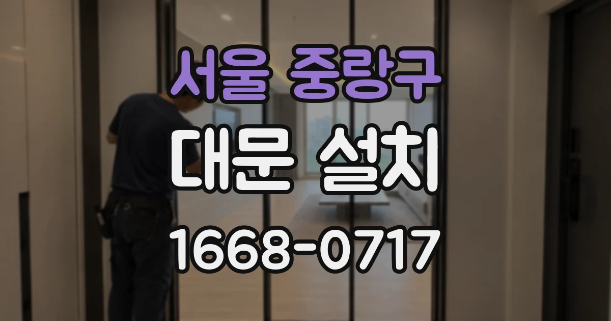 서울 중랑구 대문 설치