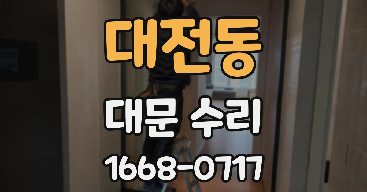 대전동 대문 수리