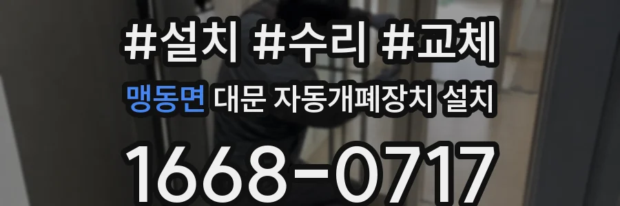 맹동면 대문 자동개폐장치 설치