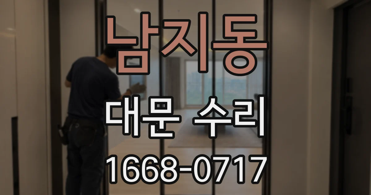 남지동 대문 수리