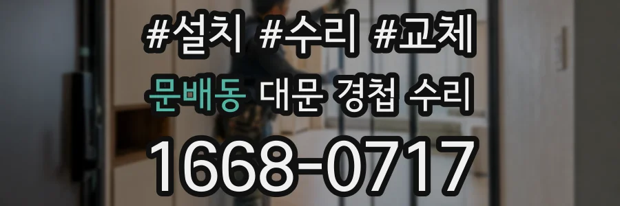 문배동 대문 경첩 수리