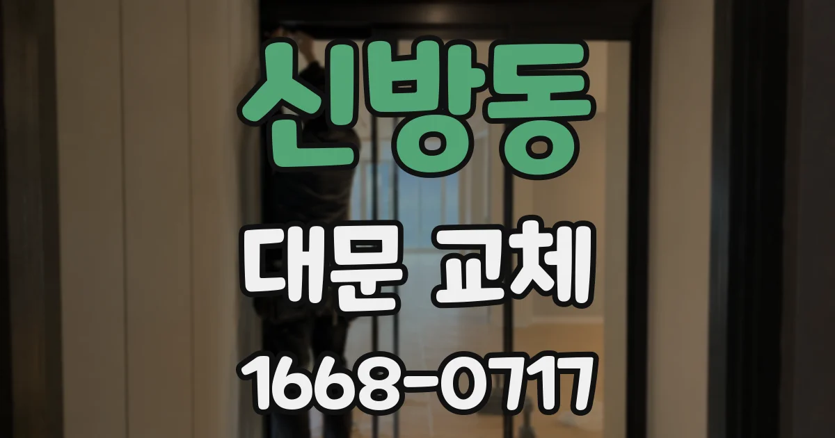 신방동 대문 교체
