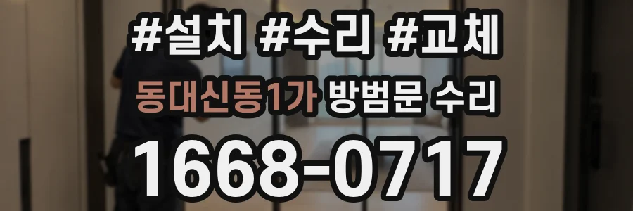 동대신동1가 방범문 수리
