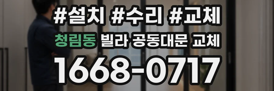 청림동 빌라 공동대문 교체