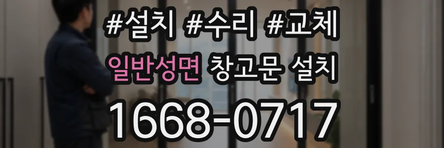 일반성면 창고문 설치
