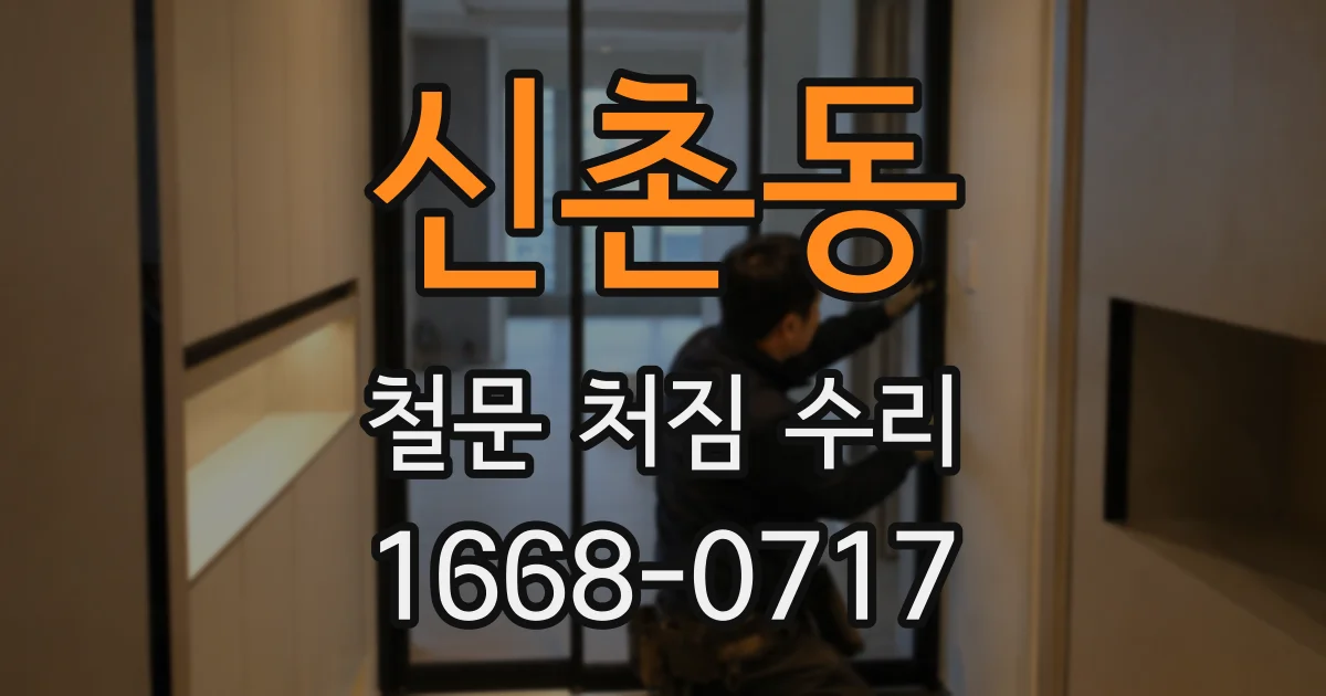 신촌동 철문 처짐 수리