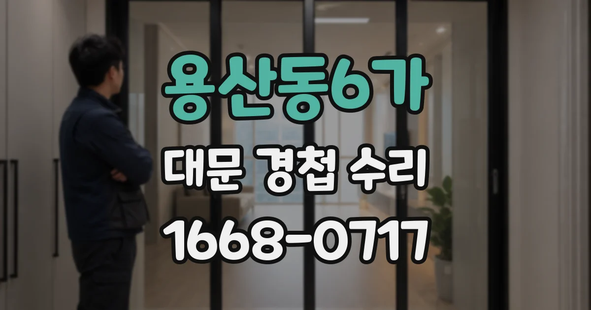 용산동6가 대문 경첩 수리