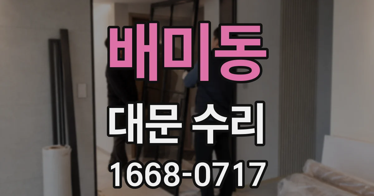 배미동 대문 수리