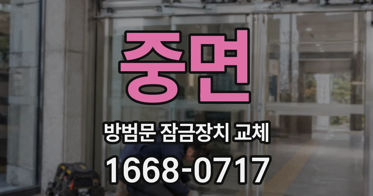 중면 방범문 잠금장치 교체