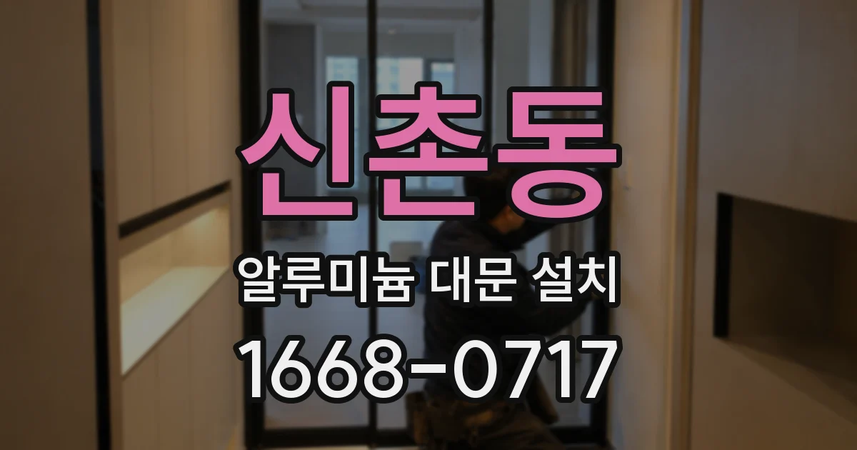 신촌동 알루미늄 대문 설치
