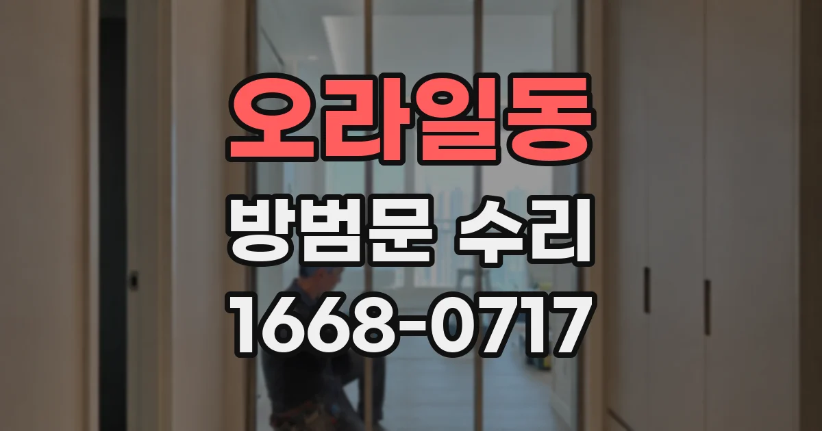 오라일동 방범문 수리
