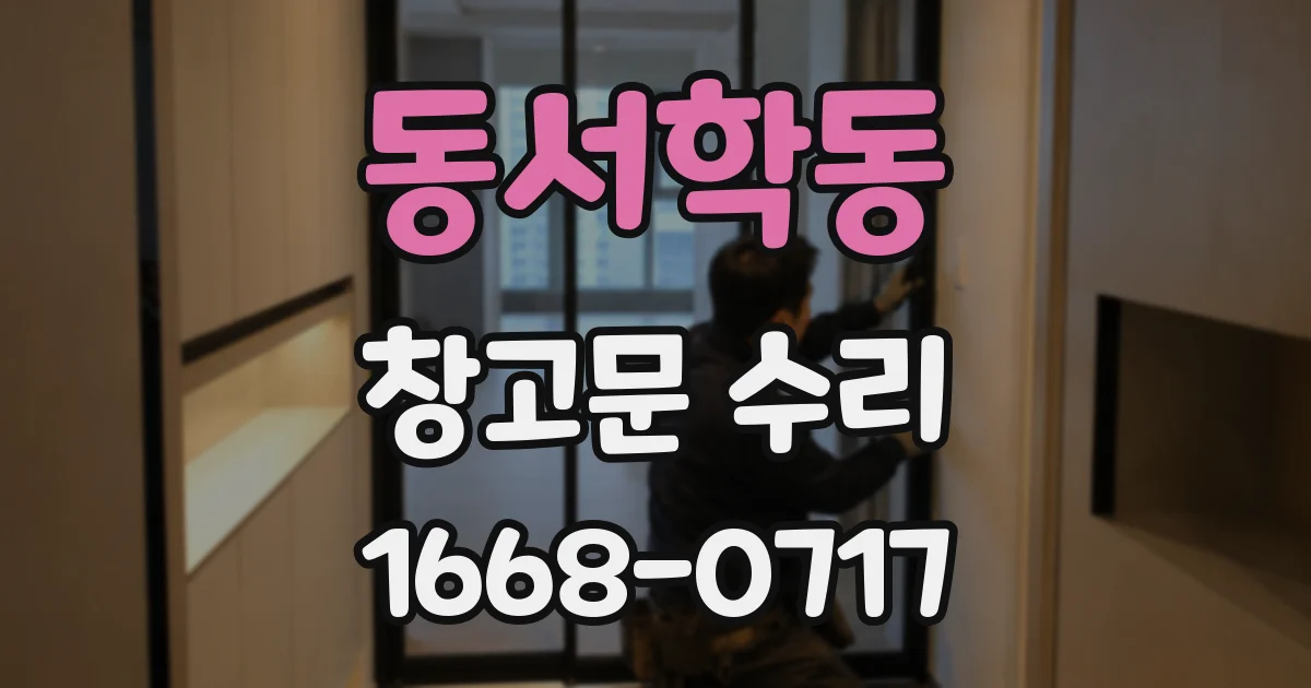 동서학동 창고문 수리
