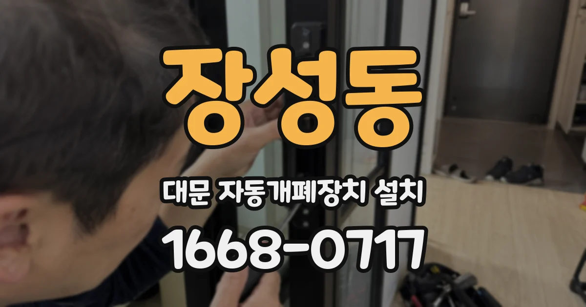 장성동 대문 자동개폐장치 설치