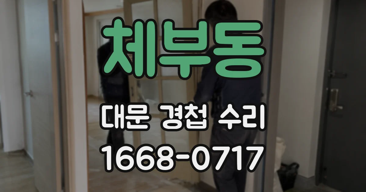 체부동 대문 경첩 수리
