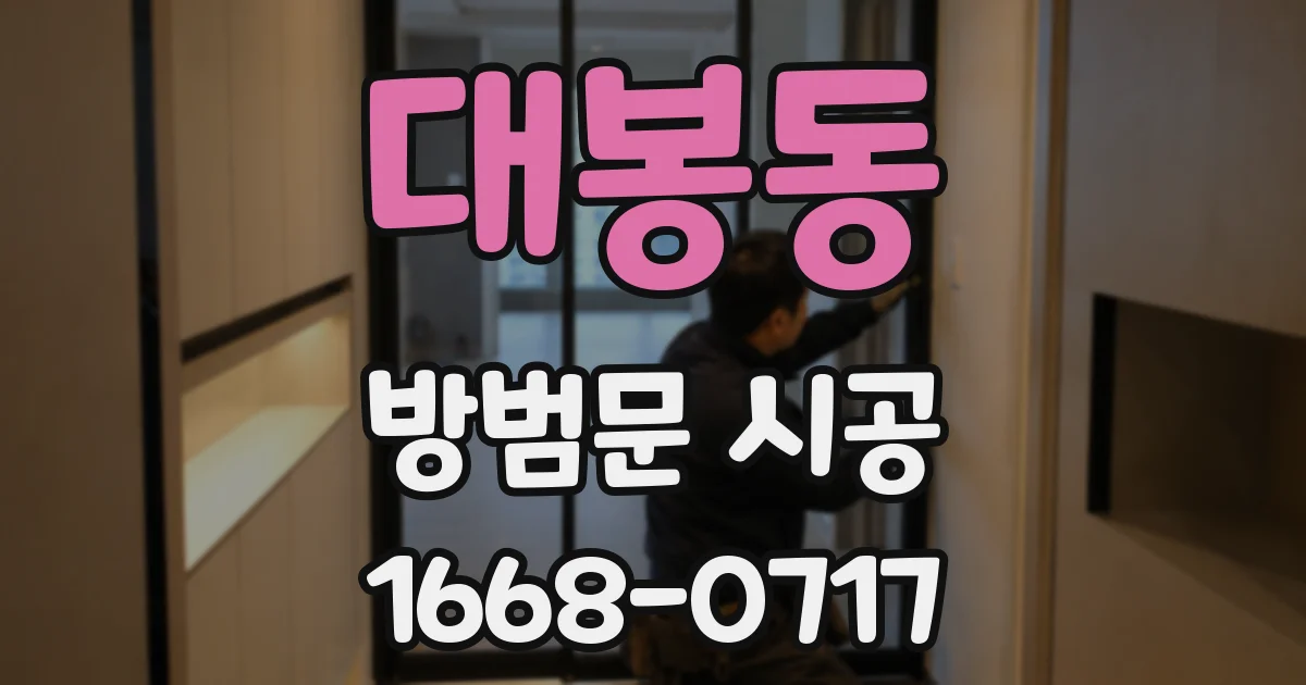 대봉동 방범문 시공