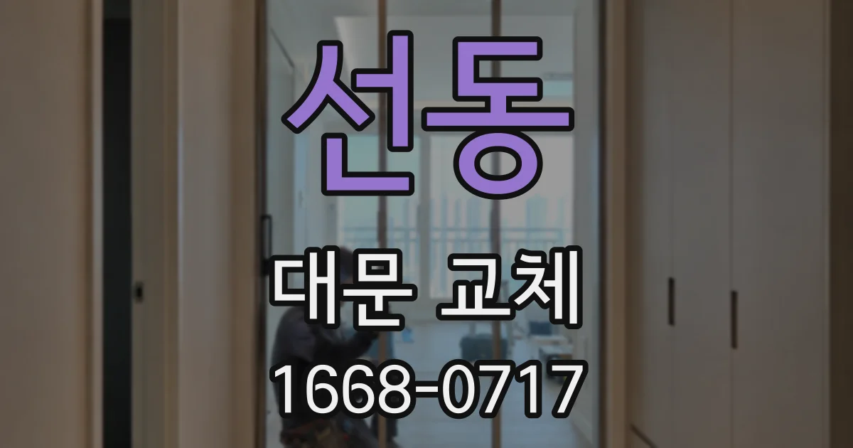 선동 대문 교체