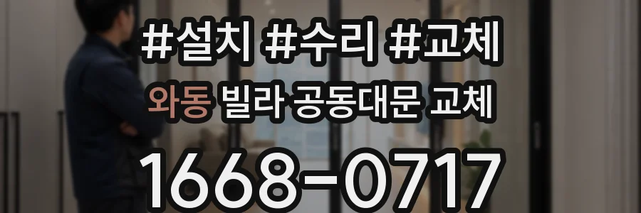 와동 빌라 공동대문 교체
