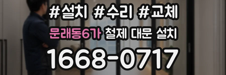 문래동6가 철제 대문 설치