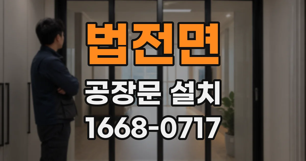법전면 공장문 설치