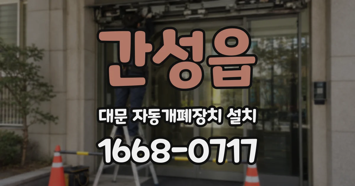 간성읍 대문 자동개폐장치 설치