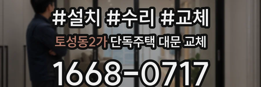 토성동2가 단독주택 대문 교체