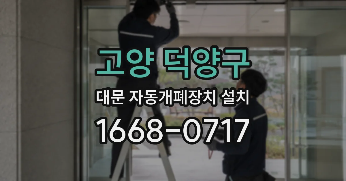 고양 덕양구 대문 자동개폐장치 설치