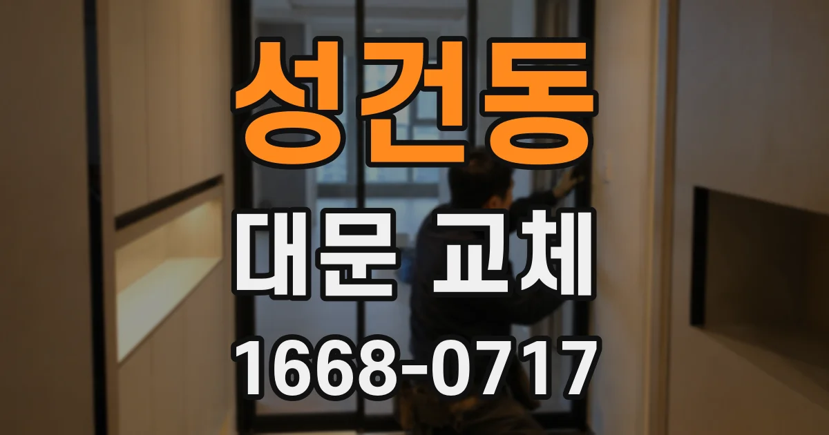 성건동 대문 교체
