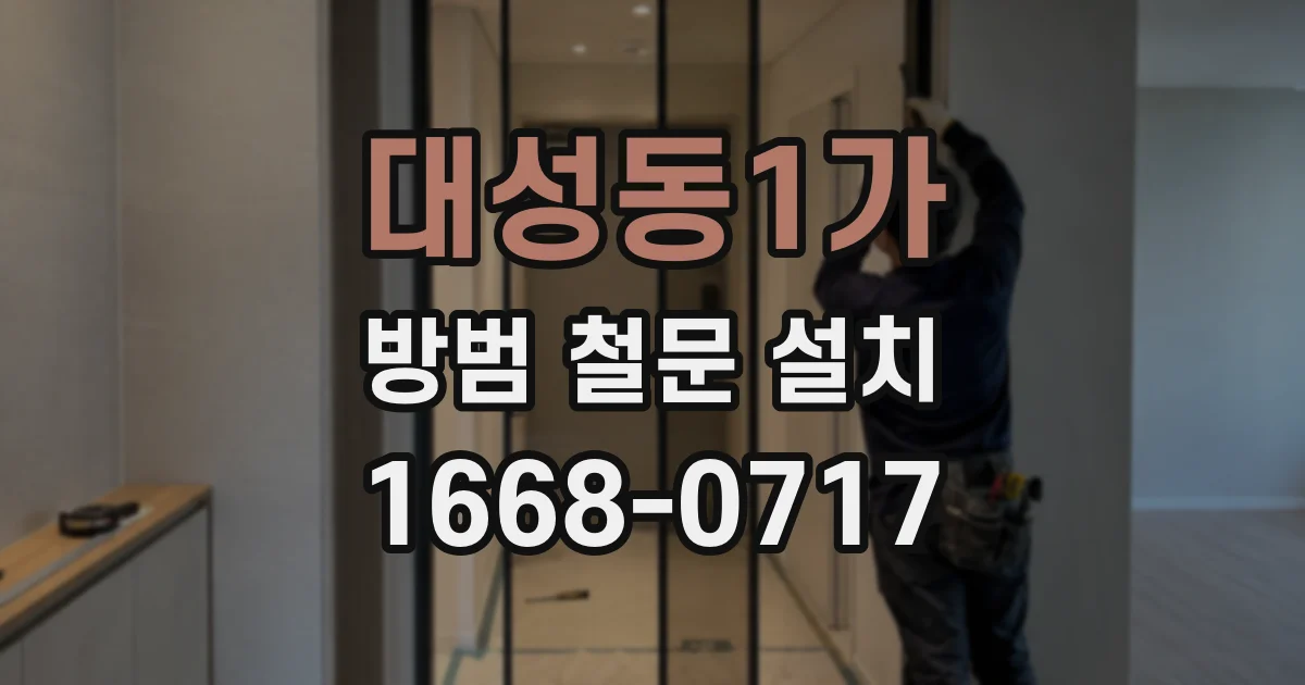 대성동1가 방범 철문 설치