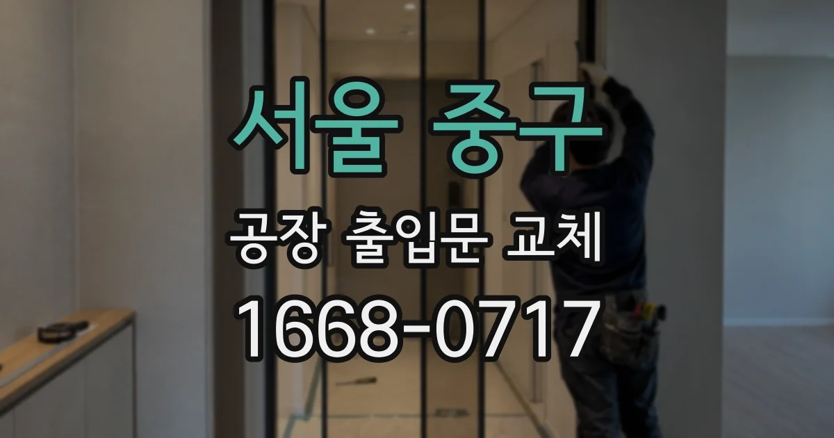 서울 중구 공장 출입문 교체