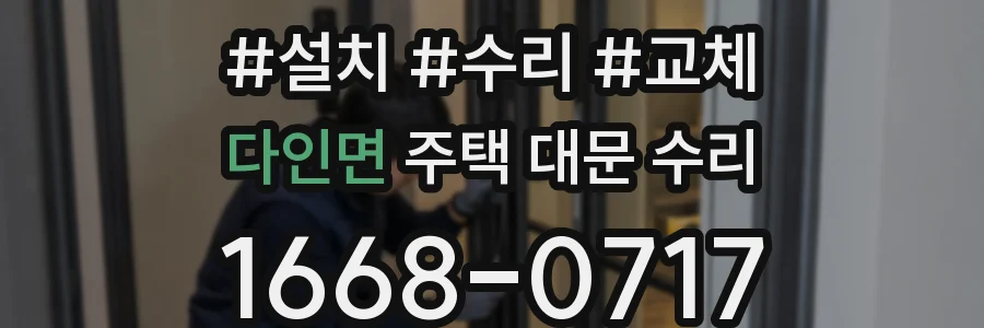 다인면 주택 대문 수리