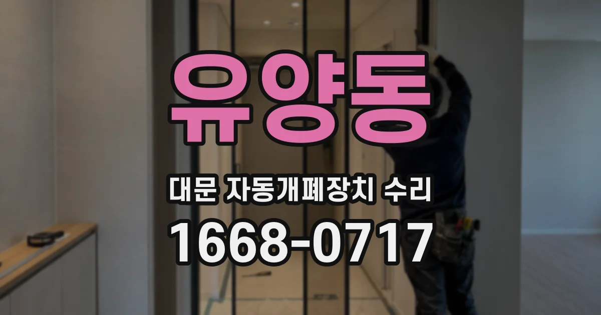 유양동 대문 자동개폐장치 수리